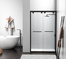  SD303-4876MBK - Semi-frameless Shower Door 48x76 Matte Black