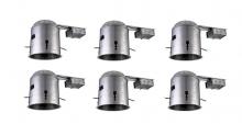  TC6R-E26-6PK - 5 Inch Non-ic Remodel Housing, 120v, E26 Socket, Fits Par30/Br30/R30, 75wmax6 Pack