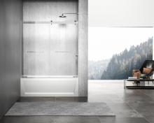  TD222-6060BNK - Frameless Tub Door 60x60 Brushed Nickel