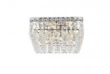  V2032F12C/RC - MaxIme 4 Light Chrome Flush Mount Clear Royal Cut Crystal