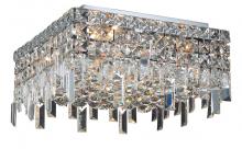  V2033F12C/RC - MaxIme 4 Light Chrome Flush Mount Clear Royal Cut Crystal