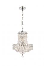  V2528D14C/RC - Tranquil 6 Light Chrome Pendant Clear Royal Cut Crystal