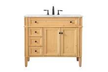  VF12540NW - 40 Inch Single Bathroom Vanity in Natural Wood