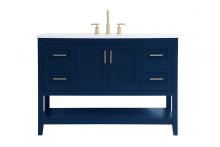  VF16048BL - 48 Inch Single Bathroom Vanity in Blue