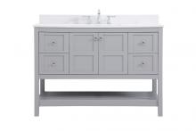  VF16448GR-BS - 48 Inch Single Bathroom Vanity in Gray with Backsplash