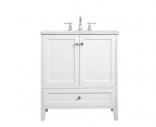  VF18030WH - 30 Inch Single Bathroom Vanity in White