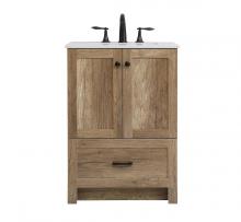  VF2824NT - 24 Inch Single Bathroom Vanity in Natural Oak