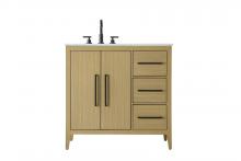  VF29336MHB - 36 inch Single Bathroom Vanity in Honey Brown