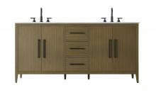  VF29372DMCB - 72 inch Double Bathroom Vanity in Chestnut Brown