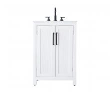  VF29524WH - 24 Inch Single Bathroom Vanity In White