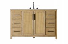  VF29554LO - 54 Inch Single Bathroom Vanity In Linen Oak