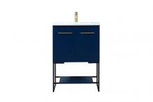  VF42524MBL - 24 Inch Single Bathroom Vanity in Blue