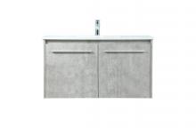  VF44536MCG - 36 Inch Single Bathroom Vanity in Concrete Grey