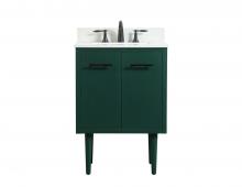  VF48024MGN-BS - 24 Inch Single Bathroom Vanity in Green with Backsplash