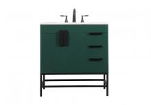  VF48832MGN - 32 Inch Single Bathroom Vanity in Green