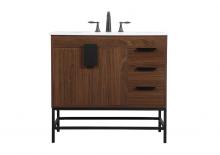  VF48836MWT - 36 Inch Single Bathroom Vanity in Walnut