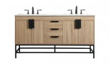  VF48860DMW - 60 Inch Double Bathroom Vanity in Mango Wood