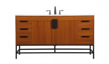  VF48860MTK - 60 Inch Single Bathroom Vanity in Teak