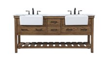  VF60172DDW - 72 Inch Double Bathroom Vanity in Driftwood