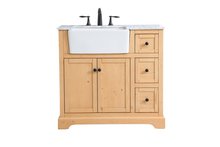  VF60236NW - 36 Inch Single Bathroom Vanity in Natural Wood