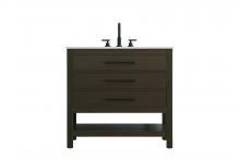  VF60536MMB - 36 inch Single Bathroom Vanity in Mocha Brown