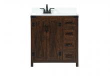  VF90232EX-BS - 32 Inch Single Bathroom Vanity in Expresso with Backsplash