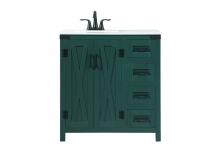  VF90232MGN - 32 Inch Single Bathroom Vanity in Green