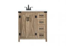  VF90232NT - 32 Inch Single Bathroom Vanity in Natural Oak