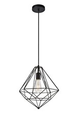  LDPD3020 - Poe Collection Pendant D13.7 H14.9 Lt:1 Dark Bronze Finish