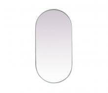  MR2A2448SIL - Metal Frame Oval Mirror 24x48 Inch in Silver