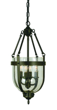  1014 MB - 4-Light Mahogany Bronze Hannover Mini-Chandelier