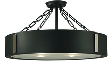 Framburg 2412 SP/PN - 4-Light Satin Pewter/Polished Nickel Oracle Flush / Semi-Flush Mount