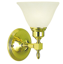 Framburg 2431 PN/WH - 1-Light Polished Nickel Taylor Sconce