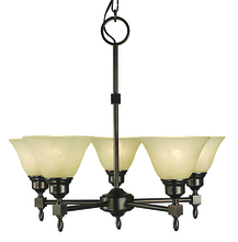 Framburg 2435 MB/WH - 5-Light Mahogany Bronze Taylor Dining Chandelier