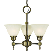 Framburg 2438 PB/CM - 3-Light Polished Brass Taylor Mini Chandelier