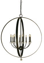  4378 BN - 8-Light Brushed Nickel Constellation Foyer Chandelier