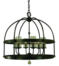  4526 MB - 6-Light Mahogany Bronze Compass Chandelier