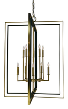  4868 BN/MBLACK - 10-Light Brushed Nickel/Matte Black Symmetry Foyer