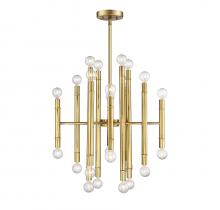  M10040NB - 24-Light Chandelier in Natural Brass