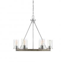  M10070GWCH - 6-Light Chandelier in Greywood Chrome