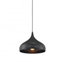  M70075MBK - 1-Light Plug-In Mini Pendant in Matte Black