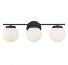  M80023MBK - 3-Light Bathroom Vanity Light in Matte Black