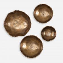 Uttermost 04299 - Lucky Coins Brass Wall Bowls, S/4