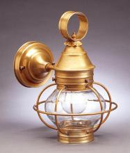  2515-DAB-MED-CLR-NS - Caged Onion Wall  Dark Antique Brass Medium Base Socket Clear Glass No Scroll