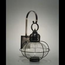  2531-DAB-MED-CSG - Caged Onion Wall Dark Antique Brass Medium Base Socket Clear Seedy Glass