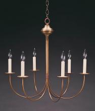  906-DB-LT6 - Hanging J-Arms Dark Brass 6 Candelabra Sockets