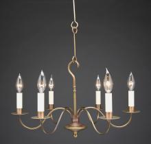  982-VG-LT6 - Hanging S-Arms Verdi Gris 8 Candelabra Sockets