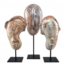  1200-0725 - Glazed Masks Set of 3