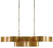  9000-0046 - Grand Lotus Gold Oval Chandeli