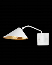  5000-0205 - Serpa White Single Swing-Arm Wall Sconce